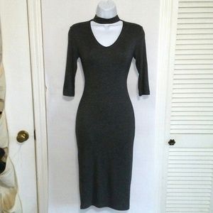 POPULAR BASICS Gray Bodycon Dress Size S